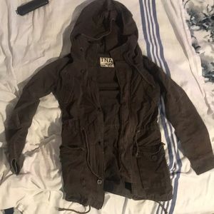 TNA military style jacket dark green